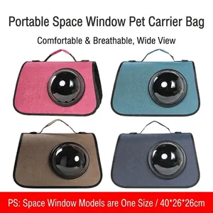 Portable Pet Carrier Bag Breathable Oxford Cloth With Transparent Window For Cats And Small Dogs Foldable Travel Bag