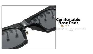 Détail des plaquettes de nez intégrées sur ces lunettes de soleil œil de chat de luxe