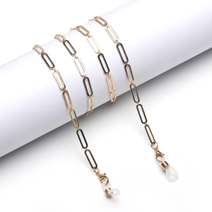 Cordoncino Per Occhiali A Catena In Metallo Dorato Alla Moda Per Donna Cinturino Per Occhiali Antiscivolo Con Passanti In Silicone E Fermagli A Moschettone