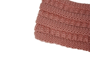 Detailed close-up of dark rose rib-knit fabric texture with soft wool-like finish