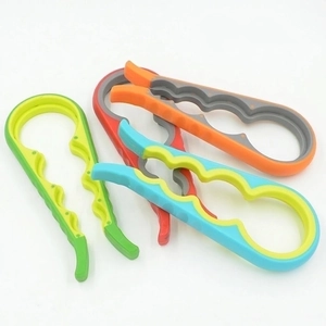 4-in-1 multifunctional bottle opener set in four colors for various lid sizes