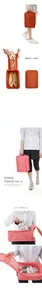 Internal compartments of waterproof nylon shoe bag for sneakers and slippers
