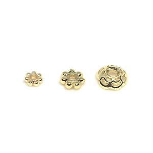 Flower Bead Caps Alloy Hollowed Spacer Bead Components For DIY Jewelry Making Bracelet Necklace Color Preserving Decorative Findings