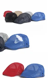Detalle del tejido de malla transpirable de la boina de verano para niños y su material