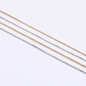 Minimalist Stainless Steel Link Necklace Chain For Women Elegant Cross Chain With Lobster Clasp Extension Accessory