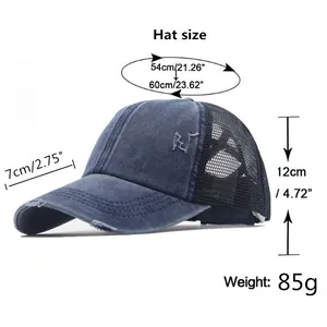 Guida dettagliata alle taglie per cappellino da baseball con coda di cavallo e rete