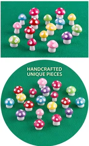 Mini figurines de champignons en resine pour decoration DIY de micro-paysage en mousse.