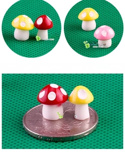 Miniatures ornements de champignons en résine pour micro paysage de mousse bricolage terrarium