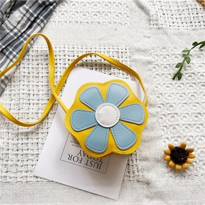 Sac À Bandoulière Enfants Forme De Fleur Cuir PU Marguerite Colorée Petit Sac Pour Filles Accessoire De Mode