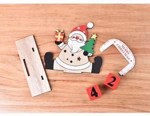 DIY wooden advent calendar kit with Santa Claus, archway and numbered date blocks