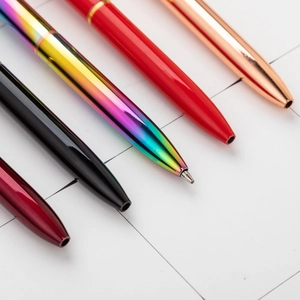 Sleek metal diamond ballpoint pens in multi-color finishes for office and student gifts