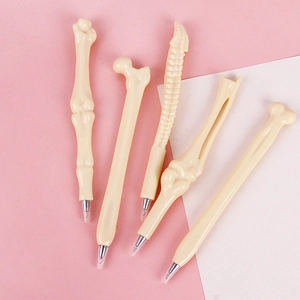 Bone Shaped Ballpoint Pen Novelty Realistic Human Skeleton Plastic Writing Pens For School Office Halloween Party Favors