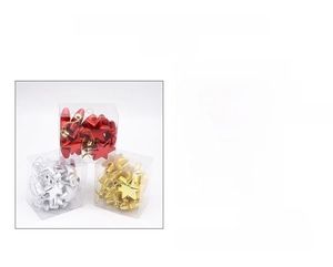 Detail view of 12pcs gold red silver 4.5cm hexagonal star pendants for Christmas tree