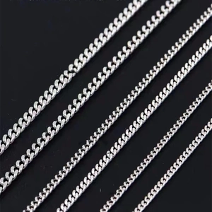 Minimalist Curb Chain Necklace 925 Sterling Silver Cuban Link For Men Women Unisex Basic Fashion Jewelry