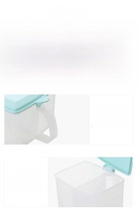 Detail of durable food-grade PP seasoning box with two compartments and press lid