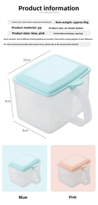Detailed size specifications and dimensions for the dual-grid kitchen seasoning box