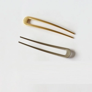 Épingles à cheveux minimalistes en forme de U dorées et argentées pour coiffure élégante