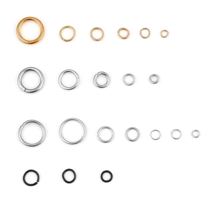 Open Jump Rings Titanium Stainless Steel Jewelry Making Connectors DIY Craft Supplies Gold Plated Durable Round Single Loops