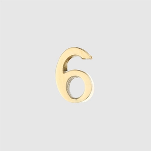 Polished gold 316L stainless steel number 6 DIY pendant accessory for jewelry making