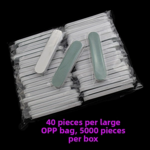 Bulk pack of professional dual-sided nail buffers in a transparent OPP storage bag