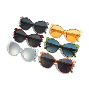 Floral oversized sunglasses in six assorted colors for summer beach vacation