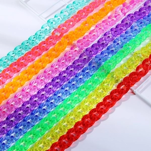 Farbenfrohe Brillenketten aus Acryl in transparenten Macaron-Farben für Trend-Accessoires