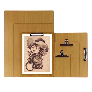 A4 A3 A5 Wooden Clipboard With Metal Clip Wood Grain Writing Pad For Office School Medical Recording And Drawing