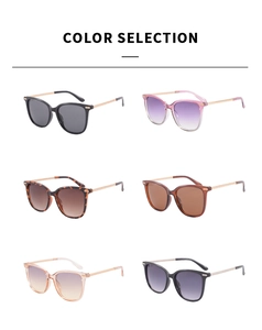 Sélection de couleurs pour lunettes de soleil carrées avec branches à texture tissée dorée