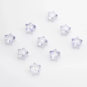 Detail of 10mm purple frosted star crystal pendants for DIY jewelry making accessories