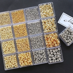 Cuentas Espaciadoras Redondas De Cobre Chapado En Oro Cuentas Sueltas Para Hacer Joyas De Bricolaje Collar Pulsera