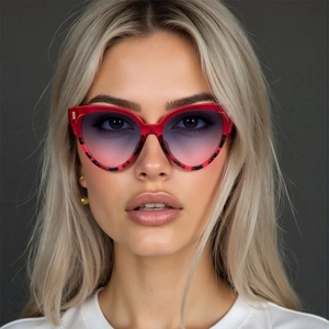 Lunettes De Soleil Œil De Chat À La Mode Monture PC Protection UV400 Style De Rue Tendance Pour Femmes