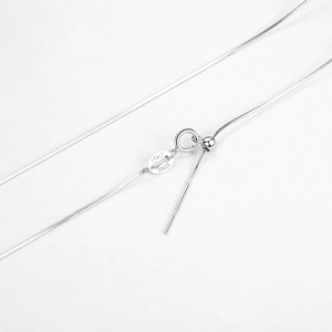 Detailed macro of S925 sterling silver chain with ITALY hallmark and adjustable pin closure
