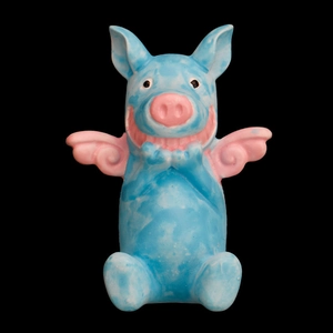 Fliegende Schwein-Silikonform mit rosa Flügeln für Aromatherapie-Gips und Auto-Diffusoren
