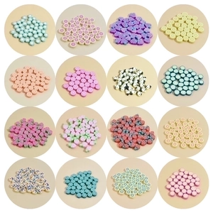 Mixed 10mm colorful polymer clay fruit beads with lemon and strawberry for DIY jewelry