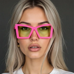 Lunettes De Soleil Papillon Exagérées Monture Géométrique PC Protection UV400 Pour Cyclisme En Plein Air Mode Punk