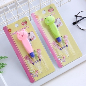 5-in-1 LED luminous earwax removal tool set with cute cartoon animal designs for kids