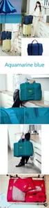 Dettaglio del set di borse da viaggio impermeabili con fascia per trolley e nylon robusto