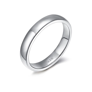 Detailed macro view of the 925 sterling silver hallmark on the polished inner ring band