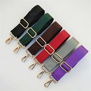 Adjustable nylon shoulder straps in six colors with golden metal hooks for men bags