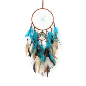 Vintage Indian style dream catcher with Tree of Life and turquoise hanging ornament