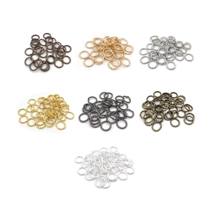 100pcs bulk pack of DIY jewelry jump rings in seven assorted metallic finishes and colors