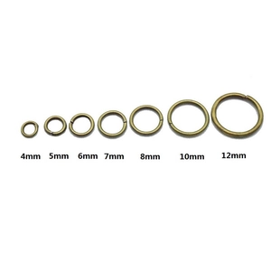 Bronze jump rings for jewelry making in 4mm to 12mm sizes for DIY craft projects