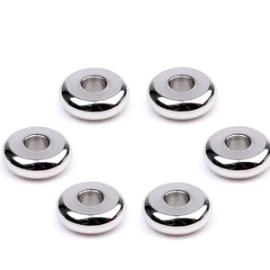 Stainless Steel Spacer Beads Flat Wheel Shape DIY Jewelry Making Accessories For Bracelet Necklace Non Fading Polished
