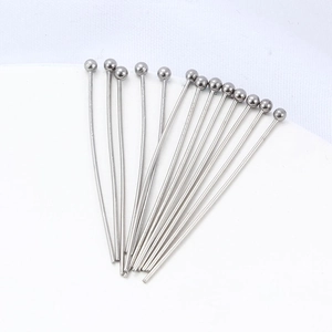 Assorted silver stainless steel ball head pins for professional DIY jewelry making