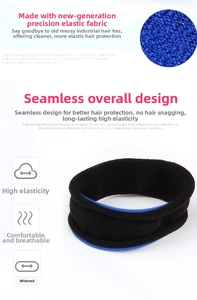 Close-up of seamless high-elastic hair tie with breathable fabric and wide design