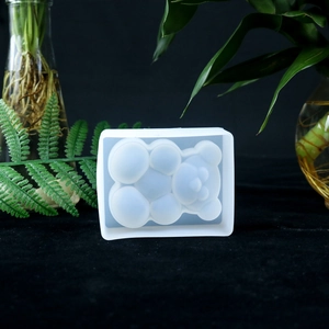 Detailed macro view of a 3D teddy bear silicone mold for DIY resin and plaster crafts