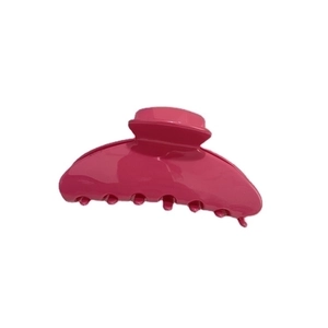 Elegant large pink acetate shark hair claw clip for women's ponytails and buns