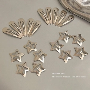 Alloy Star Waterdrop Hair Clips Minimalist Metal BB Snap Barrettes For Women Girls Ins Style Sweet Cool Headwear
