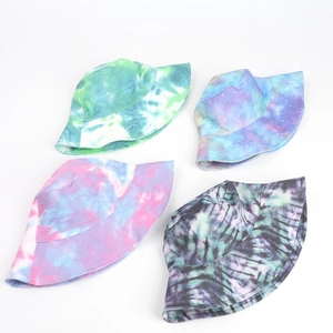 Cappelli alla pescatora tie-dye da donna in quattro motivi graffiti stile boho