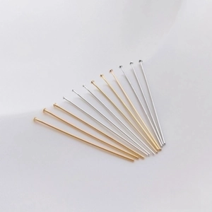 Flachkopfstifte in 14K Gold und Silber für Schmuckherstellung und DIY Perlenarbeit